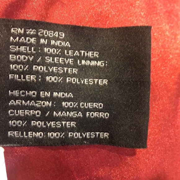 Vintage Excelled red/rust leather jacket with side pockets.  Size L - Picture 12 of 12